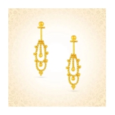 LUV FASHION Golden Threader Earrings ( Pack of 1 ) - Golden