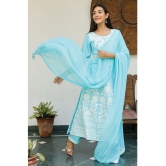 AMIRA'S INDIAN ETHNICWEAR - Blue Rayon Women's Stitched Salwar Suit ( ) - XXL