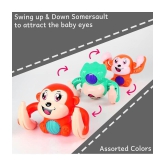 FRATELLI Dancing Monkey Musical Toy for Kids Baby Spinning Rolling Doll Tumble Toy  - ISI Mark - Made in India