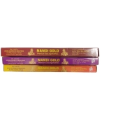 Nandi Gold Premium Class Agarbathies Three in One Set |Pack Of 3| 9 Different Flavours In Pack