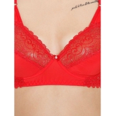 ILRASO - Red Lace Non Padded Women's T-Shirt Bra ( Pack of 1 ) - None