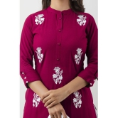 MAUKA - Maroon Straight Rayon Women''s Stitched Salwar Suit ( Pack of 1 ) - None