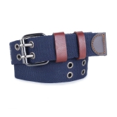 Zacharias - Blue Canvas Mens Casual Belt ( Pack of 1 ) - None