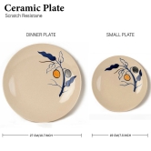 Handcrafted Stoneware Reactive Glaze Ceramic Dinner Set, 20 Pieces Serving for 6, Microwave and Dishwasher Safe, Bone-ash Free, Crockery Set for Dining and Gifting, Feather White