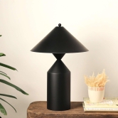 Cone Casa - Table Lamp - Modern Scandinavian Design, Premium Metallic Finish desk lamp, Easy Installation-Black