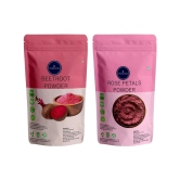 Vedicine 100% Natural & Beetroot Powder and Rose Petal Powder For Face Pack And Hair Pack (200 g)