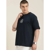 Difference of Opinion - Navy Cotton Oversized Fit Mens T-Shirt ( Pack of 1 ) - None