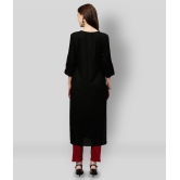 KIPEK - Black Rayon Womens Straight Kurti - XL