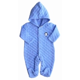 Blue Quilted Full Sleeper/Romper with Feet (Quilt)