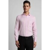 Men Pink Slim Fit Formal Full Sleeves Formal Shirt