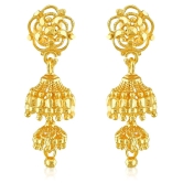 Vighnaharta Traditional wear Gold Plated alloy jhumka for Women and Girls ( Pack of- 1 Pair jhumki Earring) - Golden