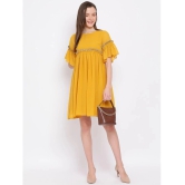 ALL WAYS YOU Polyester Yellow Fit And Flare Dress - - None