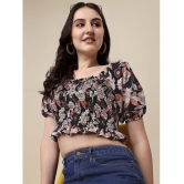 Sheetal associates - Black Crepe Women''s Crop Top ( Pack of 1 ) - None