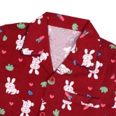 Fluffy Bunny Slumber Set-Red / 7-8 years