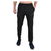 Forbro Polyester Lycra Blend Regular fit Sport /Casual Track Pants for Men | Lower for Boys (Black) - L