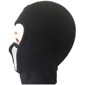 HORSE FIT Full Face Cover Cotton Reuseable Dust Protection Biker Face Mask - All Outdoor Activity Bike riding sports activity (Black, Without Valve, Pack of 1) for Men & Women - One Size