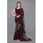 Anand Sarees - Red Georgette Saree With Blouse Piece ( Pack of 1 ) - Red