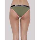 BASIICS By La Intimo - Olive BCPBR09 Cotton Lycra Solid Womens Bikini ( Pack of 1 ) - None