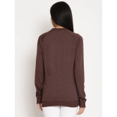 Women Wanderer Burgundy Solid Sweatshirt-L