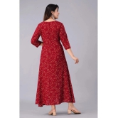 Smien - Maroon Rayon Womens Anarkali Kurti ( Pack of 1 ) - None