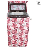 E-Retailer Single Polycotton Pink Leaves Design Top Load 5 KG To 8 KG Washing Machine Covers