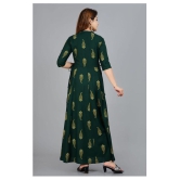 SIPET - Green Rayon Women's Flared Kurti - M