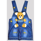 Wise Guys - Yellow & Blue Denim Baby Boy,Baby Girl Dungaree Sets ( Pack of 1 ) - None