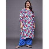 Tissu Cotton Printed Kurti With Palazzo Womens Stitched Salwar Suit - Multicolor ( Pack of 1 ) - None