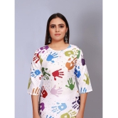 RIAANA Holi Cotton Blend Printed A-line Women's Kurti - Multicolor ( Pack of 1 ) - None