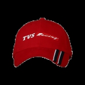 TVS Racing Cotton Black cap with Adjustable Strap, Lightweight, 100% cotton shell & Flexible Peak Cap