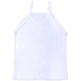 BODYCARE Girls White Vest Dori Neck Sleeveless Pack Of 3 - None