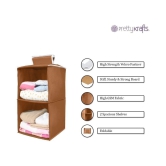 PrettyKrafts hanging organizer 2 Shelves Wardrobe Organiser, Beige