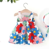 Baby girl Floral Bow Front Trim Cami Designer Dresses & Frocks for Baby Girl.-2 to 3 Year