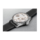 DoubleRun Black Leather Chronograph Mens Watch