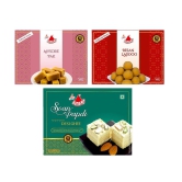 Bambino Combo Pack of Desi Ghee Soan Papdi I Besan Ladoo I Mysorepak Each 200 Gms X Pack of 3