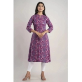 MAUKA - Pink Rayon Womens A-line Kurti ( Pack of 1 ) - None