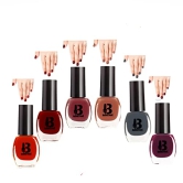 BANETION|JADE-01|Quick Drying | No Harmful Chemicals | No Chip Formula | Glossy Finish | Long Lasting | Smooth Application| High Shine Nail Polish For Women Pack of 6 (9ML)