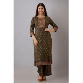 MAUKA - Green Straight Rayon Women's Stitched Salwar Suit ( Pack of 1 ) - None