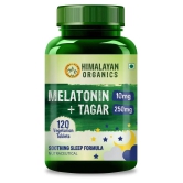 Himalayan Organics Melatonin 10mg + Tagar 250mg | Potent Sleep Aid Formula | 120 Veg Tablets