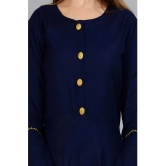 SIPET - Blue Rayon Womens Flared Kurti ( Pack of 1 ) - None