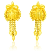 LUV FASHION Golden Drop Earrings ( Pack of 1 ) - Golden