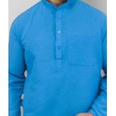 DESHBANDHU DBK - Blue Cotton Mens Regular Kurta ( Pack of 1 ) - None