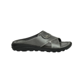 Ajanta Grey Mens Leather Slipper - None