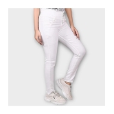 ICONIC ME- Classic Elegance: Girls Solid White Denim Jeans - None