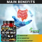 Humming Herbs Ox Bile Extract 1100mg - Digestive Aid for Bloating Relief, Enhanced Fat Absorption, and Gallbladder Support - With Probiotics, Turmeric, Inulin - Pack of 2