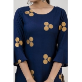 MAUKA - Blue Rayon Women's Straight Kurti ( Pack of 1 ) - None