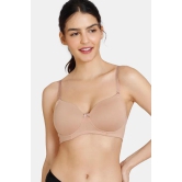 Zivame Padded Non Wired 3/4th Coverage T-Shirt Bra- ZI1137-36C / Nude