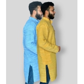 DESHBANDHU DBK - Multicolor Cotton Mens Regular Kurta ( Pack of 2 ) - None