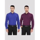 Maharaja - Multicolor Polyester Slim Fit Mens Formal Shirt ( Pack of 2 ) - 44