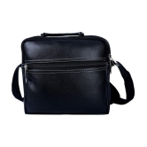 Leather World - Black Solid Messenger Bags - Black